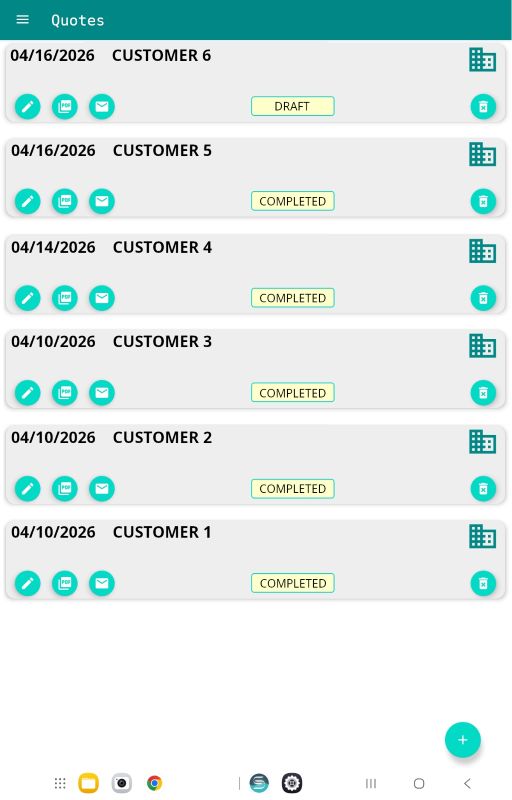 Mobile Quoting Example for Companies